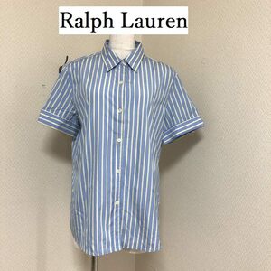 Ralph Lauren(ラルフローレン)レギュラーカラー レディース シャツ 半袖 ストライプ ７F