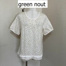 大きいサイズ green nout (グリーンノート) レトロドット 半袖 Tシャツ カットソー 3L 15号_画像1