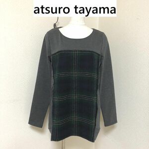 A/T Atsuro TAYAMA TARTAN CHECK Переключение TOPS с длинным рукавом M 40S 50S