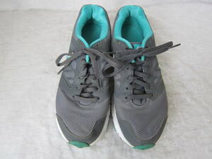 NIKE WMNS DOWNSHIFTER 6（ナイキ ダウンシフター６）（309734 051）　グレー/エメラルド　　wm24㎝ US7　　2014年製　ok2309C