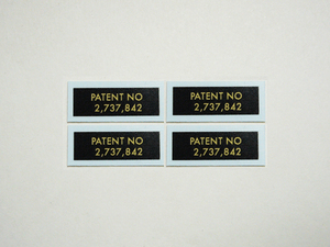 ☆☆☆☆ PATENT NO ステッカー ナンバード PAF リペア用デカール 4枚セット ☆☆☆☆