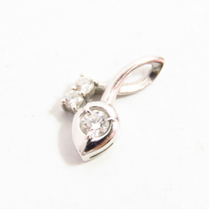 Pt900 プラチナ ネックレストップ 約1.8g ダイヤ 0.27ct ▼AC24185