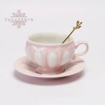 【高級家具】ティーポット ティーカップ　洋食器　茶器　2客セット　スプーン付き　インテリア　プレゼント_画像3