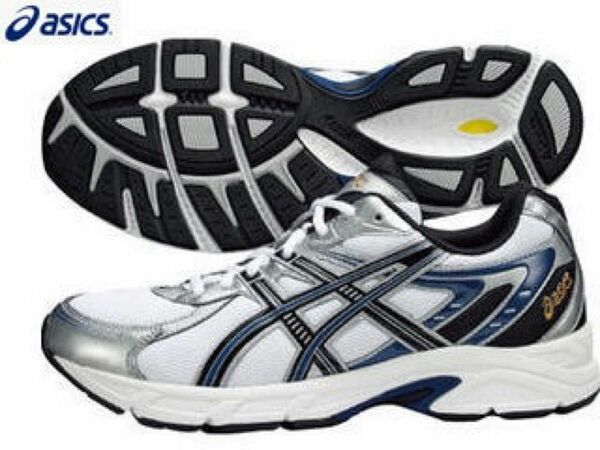 ★asics TJG130 ロードジョグR6[ホワイト×ブラック]【26.5cm】