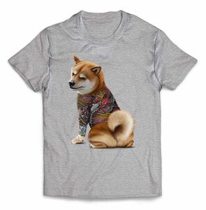 柴犬 しばいぬ 犬 いぬ タトゥー 刺青 半袖 Tシャメンズ レディース 半袖Tシャツ