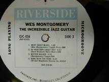 す1-e09【匿名配送・送料込】LP WES MONTGOMERY/THE INCREDIBLE JAZZ GUITAR 型番：OJC036（RLP9320）ウェス・モンゴメリー_画像5