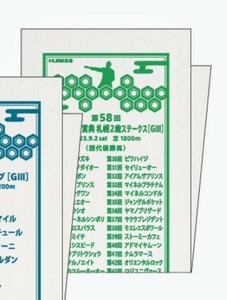 JRA 札幌競馬場限定　非売品　札幌2歳ステークス　綿100% 日本製手ぬぐい　札幌競馬場限定　クリアファイルのセット