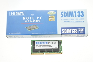 アイオーデータ I.O DATA ノートPC用メモリ SDIM133 256MB 作動良好 美品 送料120円