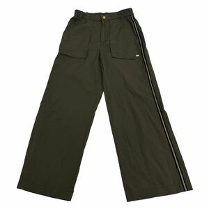  Dub ruby / wb lady's wide pants cropped pants 36 size khaki thin spring autumn clothes O-1743