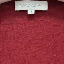 MOGA / モガ レディース カシミヤ100％ Vネックカーディガン 薄手 2サイズ マルーン色 ビギ O-1766_画像4