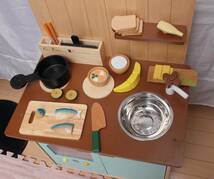 本格的木製キッチン　ＷＯＯＤＹ　ＰＵＤＤＹ　おままごと道具　手渡し大歓迎　高島屋_画像2