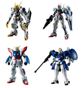 ◆GUNDAM UNIVERSE ASW-G08 BARBATOS LUPUS REX/XVX-016 AERIAL/GF13-017 NJ SHINING/OZ-00MS2 TALLGEESE II 4種セット