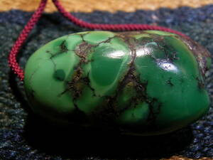  античный chibe язык бирюзовый Antique Tibetan Turquoise Bead. небо . небо .gyuyuTibet