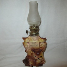 ビンテージ★vintage★Made in JAPAN★陶器★オイルランプ★lamp★鹿★BAMBI★_画像1