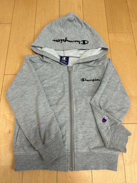 champion ジップアップパーカー　110cm グレー