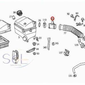 ベンツ W202 W124 W210 W140 R129 エアマスセンサー エアフロメーター E280 E300 E320 C280 S320 SL320 0000940548 出荷締切18時の画像2