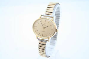 【並品 保障付 動作確認済】OMEGA Geneve Gold Dial Mens Watch オメガ ジュネーブ 手巻き メンズ 時計 #W138