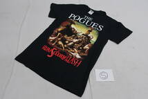 ★同梱不可 ★値下不可　【送250円】　6536　POGUES　ポーグス　メンズ　バンドTシャツ　カットソー　半袖　ロック　綿100％　S　黒_画像1