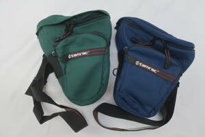 【送900円】　5759　tamrac　タムラック２点セット　カメラバッグ　ブルー　グリーン　USA製　鞄　　