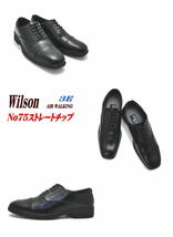 黒「26.0cm」Wilson(ウイルソン）/ストレートチップ ビジネスシューズ/お買い得/超軽量/紐靴/レース//No75_画像4