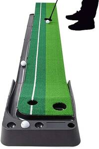 ゴルフ パターマット ゴルフ練習器具 自動返球 3m*30cm 人工芝 裏面滑り止め仕様