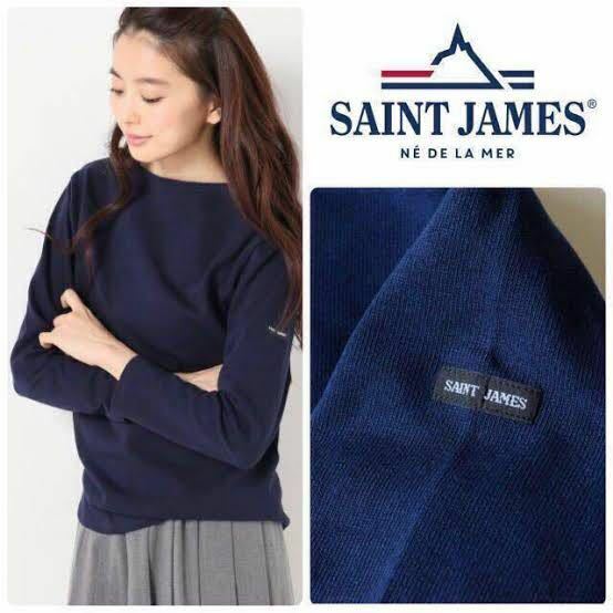 SAINT JAMES ギルドウェッソン　Tシャツ T1 新品　マリン　Sサイズ