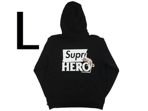 送料無料 L 黒 Supreme ANTIHERO Hooded Sweatshirt Black 22SS シュプリーム アンチ アンタイヒーロー パーカー フーディー 新品 box logo