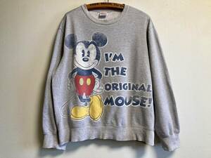 80s 90s ビンテージ Disney ディズニー ミッキーマウス Mickey Mouse ビッグプリント スウェット トレーナー