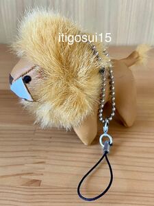 *[ unused ] Peugeot PEUGEOT* key holder soft toy strap lion mascot key ring doll * Novelty 