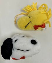 ★【未使用】スヌーピー&ウッドストック SNOOPY★ブローチ マスコット 2個セット ぬいぐるみ 人形★レトロ_画像2