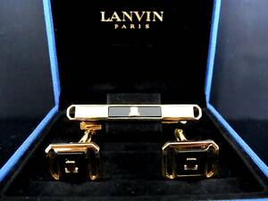 ◎№4372◎■新品同様■ランバン【LANVIN】【ゴールド】■カフス＆ネクタイピン セット♪