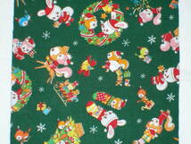 木綿の半衿、クリスマス！動物達のクリスマス、緑_画像2