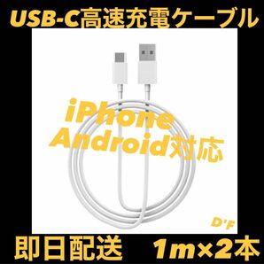 【SEAL・即日配送】Apple・Android純正同等 USB-C ケーブル　2セット1m 急速充電モデル iPhone