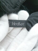 ◇ Heather ヘザー サテン調 ロング フレア カーゴ スカート サイズF ブラック レディース E_画像3