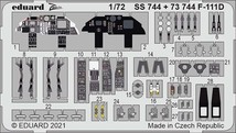 エデュアルド(73744) 1/72 F-111D用エッチングパーツ(ハセガワ/Hobby 2000用)_画像1