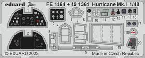 エデュアルド(FE1364) 1/48 ハリケーン Mk. I用エッチングパーツ(ホビーボス用)