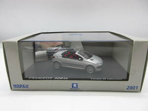 1/43　プジョー　PEUGEOT 206CC Coupe et cabriolet　ディーラー特注　ミニカー　シルバー