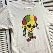 1スタ 白 キャラ Tシャツ ルーニーチューンズ トゥイーティー レゲエ ドレッド 半袖 90s 00s YDK ビンテージ 古着 ベール 卸 仕入れ_画像1