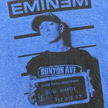 1スタ 青 ヒップホップ Tシャツ エミネム EMINEM ラッパー 半袖 90s 00s YDB ビンテージ アメリカ 古着 ベール 卸 仕入れ_画像3