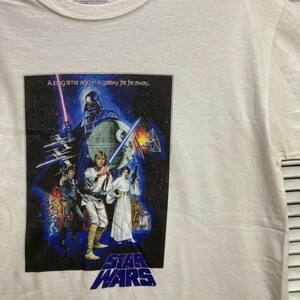 1スタ 白 ムービー Tシャツ スターウォーズ STARWARS 映画 半袖 90s 00s WVH ビンテージ アメリカ 古着 ベール 卸 仕入れ