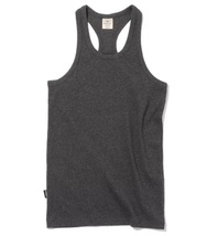 AVIREX リブ タンクトップ BACK CROSS チャコール XLサイズ / 《DAILY》RIB TANK TOP バッククロス デイリーウェア アビレックス_画像2