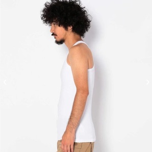 AVIREX リブ タンクトップ BACK CROSS ホワイト XLサイズ / 《DAILY》RIB TANK TOP バッククロス 白 デイリーウェア アビレックスの画像4