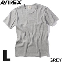 新品 AVIREX アヴィレックス 半袖 VネックTシャツ L グレー / アビレックス DAILY S/S V-NECK T-SHIRT デイリー_画像1