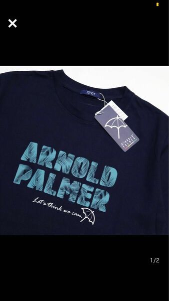 アーノルドパーマー ARNOLD PALMER 新品 メンズ 半袖Tシャツ 紺 XL [4091867-75-LL]一 