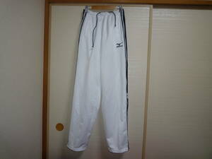  Mizuno jersey pants white × black O size 