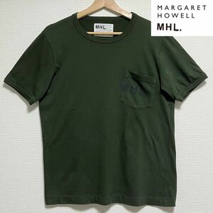 【超美品】⑩MHL. マーガレットハウエル 日本製 定番ロゴポケット半袖Tシャツ