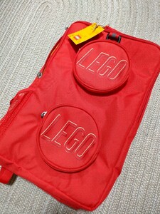 新品 未使用 レゴランド購入 LEGO ブリック バックパック リュック レッド 赤 2023年モデル サイドポケット付