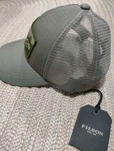 新品 未使用 フィルソン FILSON メッシュキャップ グレー コットン 帽子 ワッペンデザイン トラッカーキャップ_画像3