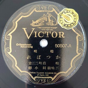 【SP盤レコード】VICTOR/端唄 かつぽれ/奴さん 唄・葭町二三吉 三味線・同小靜/SPレコード かっぽれ