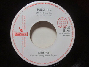 ボビー・ヴィー BOBBY VEE パニッシュ・ハー PUNISH HER c/w サムデイ SOMEDAY 国内 EP 赤盤 盤のみ サンプル Robert Thomas Velline